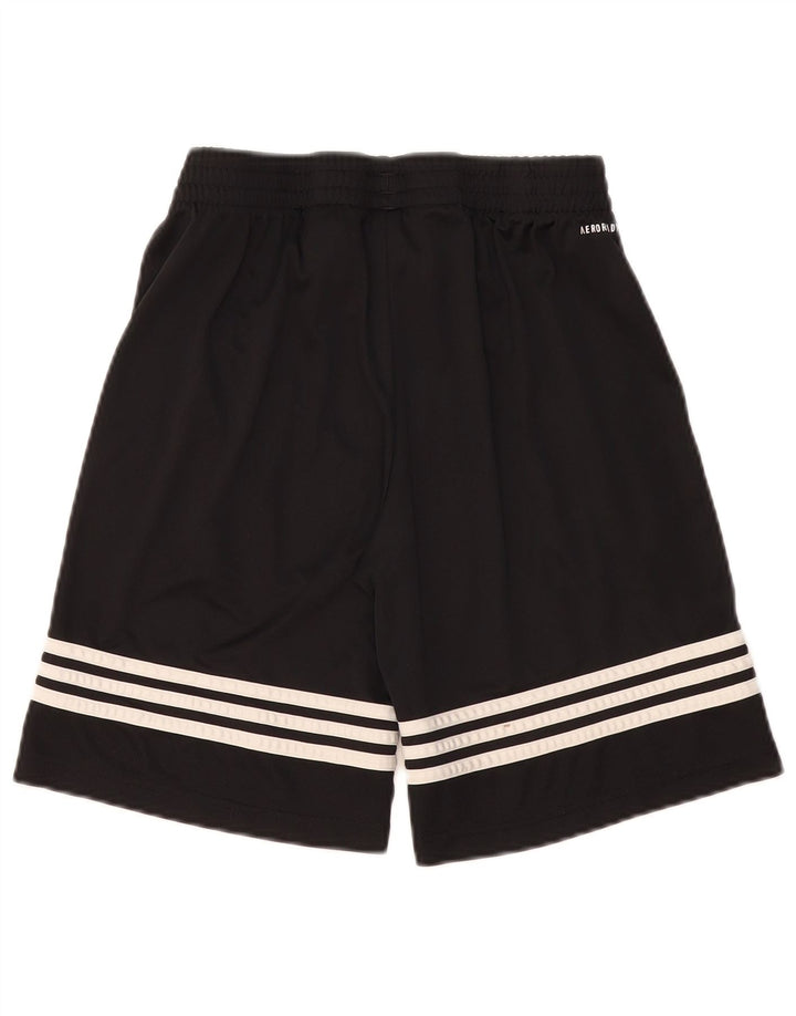ADIDAS Boys Aeroready Sport Shorts 15-16 Years Black Polyester