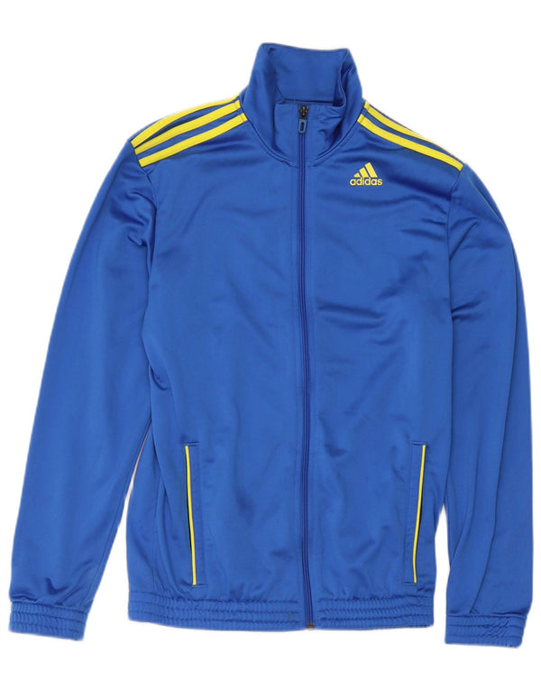 Adidas Mens Tracksuit Top Jacket UK 36/38 Small Blue Polyester