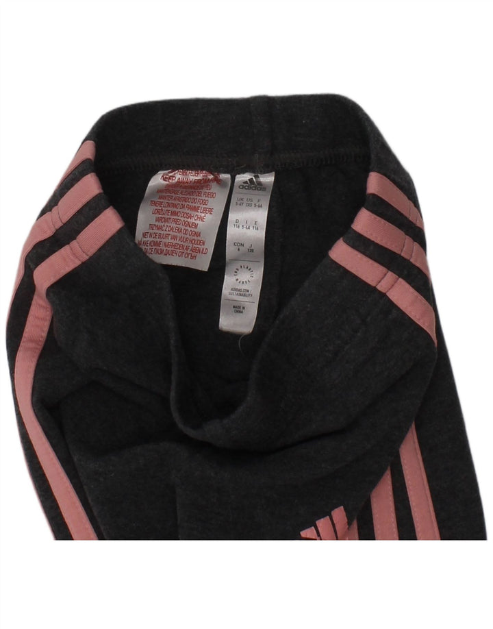 Adidas Girls Leggings 5-6 Years Grey Cotton
