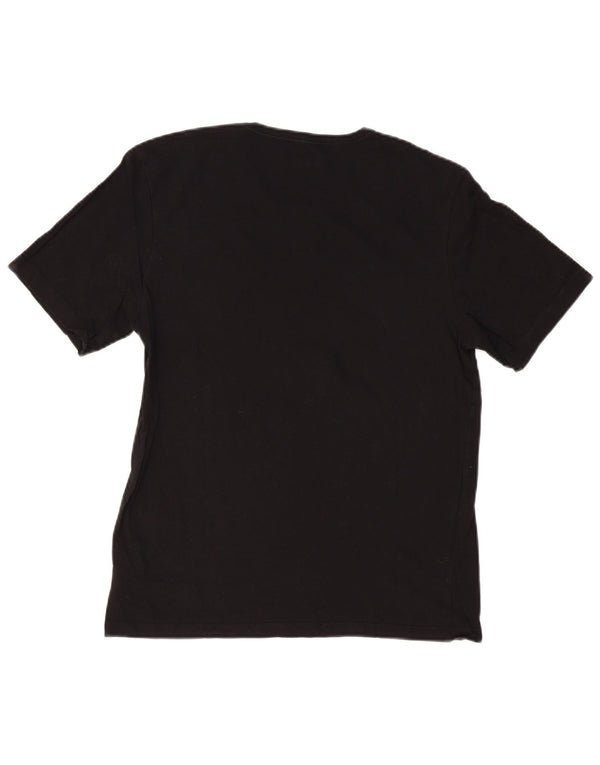 HUGO BOSS Womens T-Shirt Top UK 14 Large Black Cotton