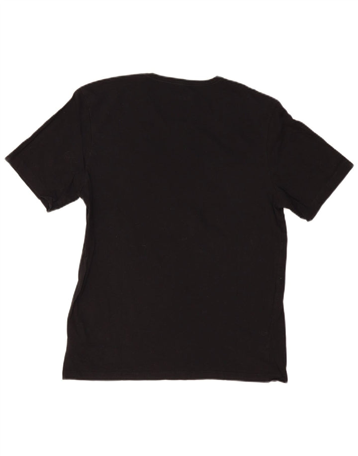 HUGO BOSS Womens T-Shirt Top UK 14 Large Black Cotton