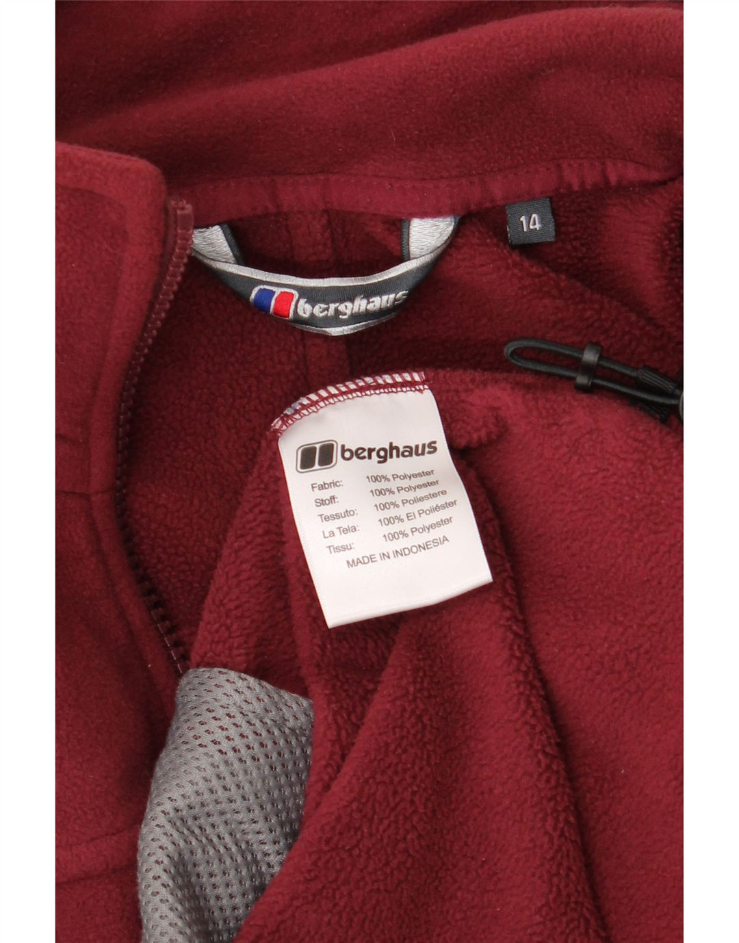 Bergans Womens Fleece Jacket UK 14 Large Burgundy Polyester