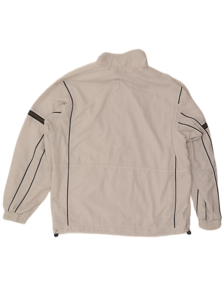 Lotto Mens Tracksuit Top Jacket XL White Striped Polyester