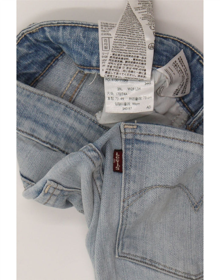 LEVI'S Womens Slight Curve Slim Jeans W29 L34 Blue Cotton