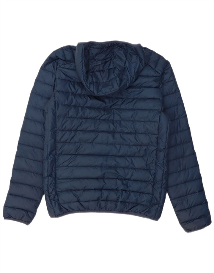 ELLESSE Mens Hooded Padded Jacket UK 36 Small Navy Blue Polyester