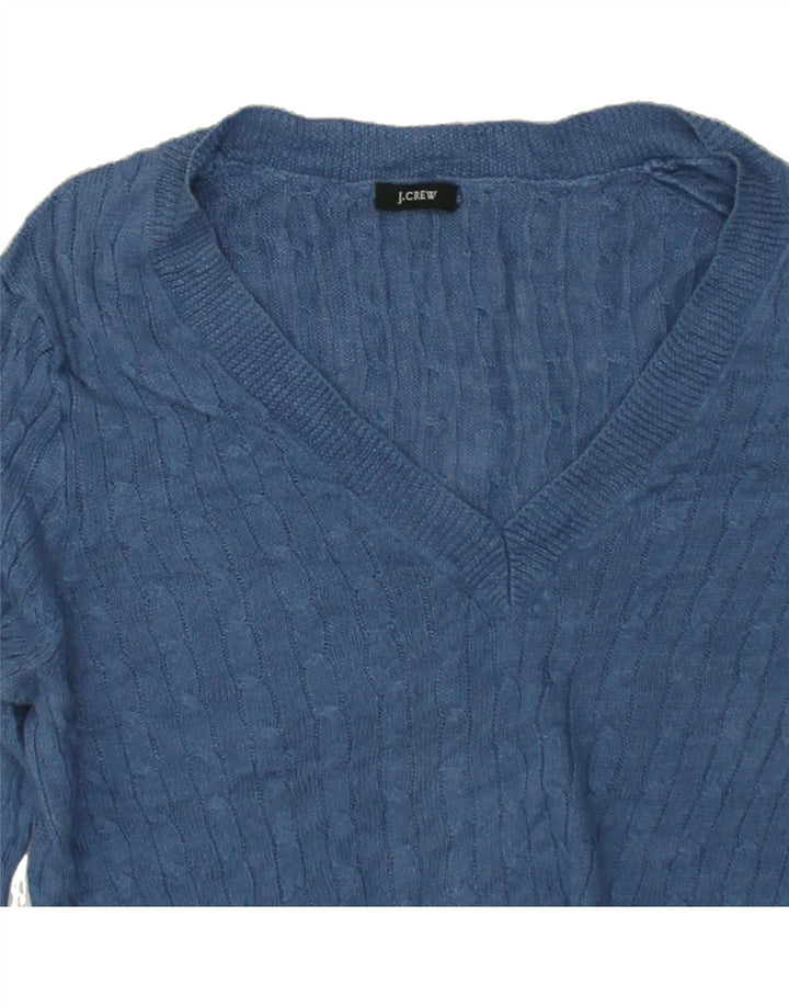 J. CREW Womens V-Neck Jumper Sweater UK 12 Medium Blue | Vintage J. Crew | Thrift | Second-Hand J. Crew | Used Clothing | Messina Hembry 