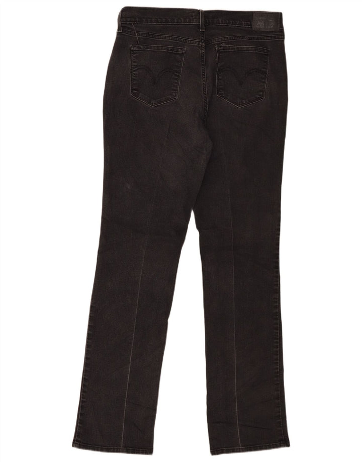 Levi's Womens 505 Straight Jeans W30 L32 Black Cotton