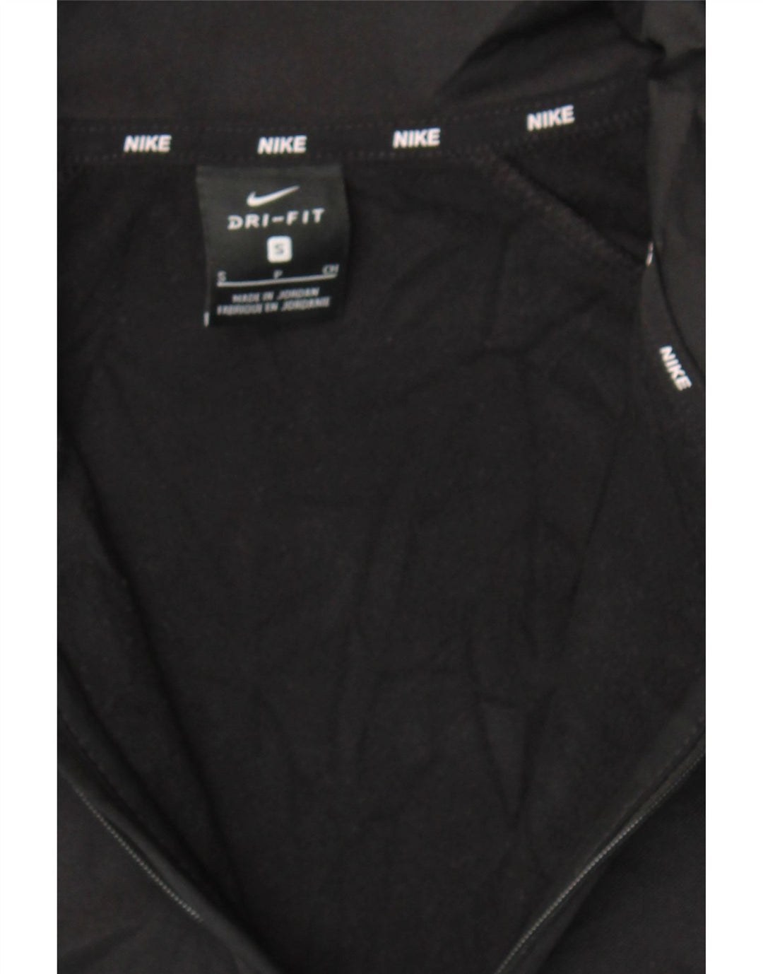 NIKE Mens Dri Fit Zip Neck Sweatshirt Jumper Small Black Polyester Vintage Nike and Second-Hand Nike from Messina Hembry 
