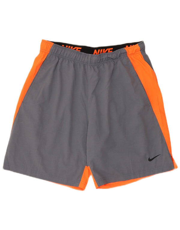 Nike Mens Dri Fit Sport Shorts Large Grey Colourblock Polyester
