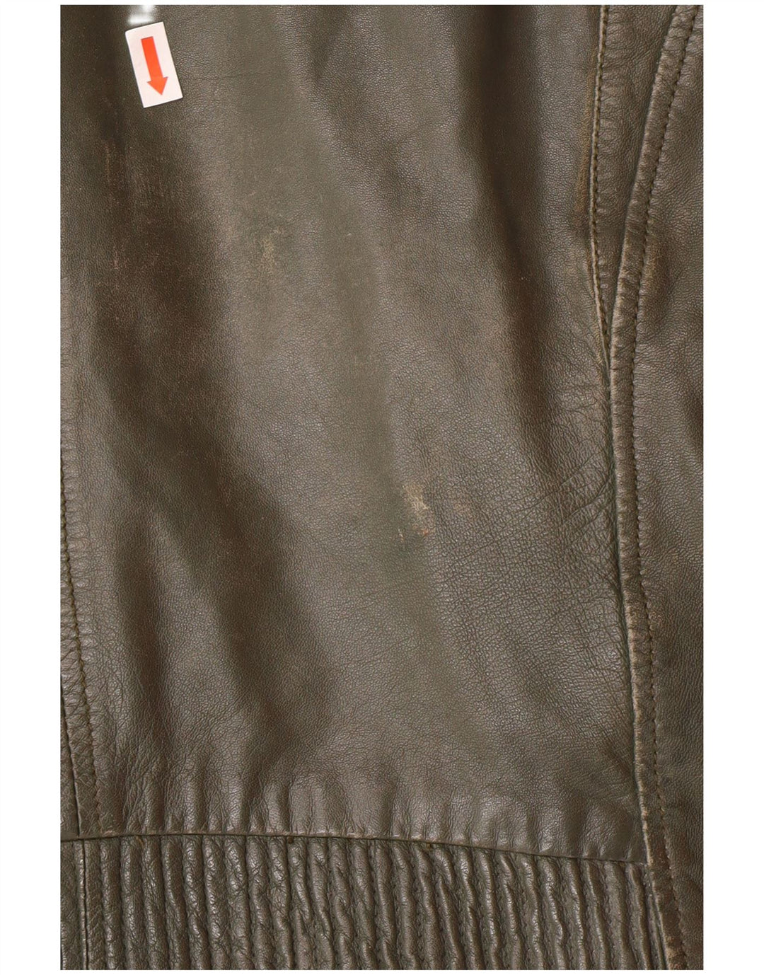 DAVID MOORE Womens Crop Biker Jacket UK 16 Large Green Colourblock Leather