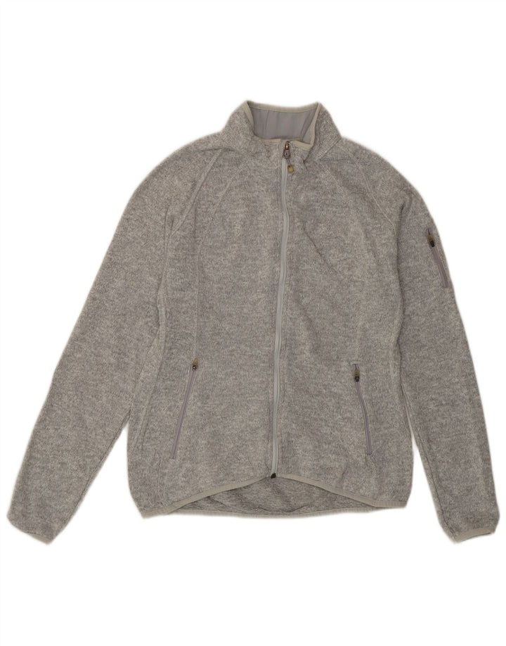 Eddie Bauer Womens Tracksuit Top Jacket UK 14 Medium Grey Polyester