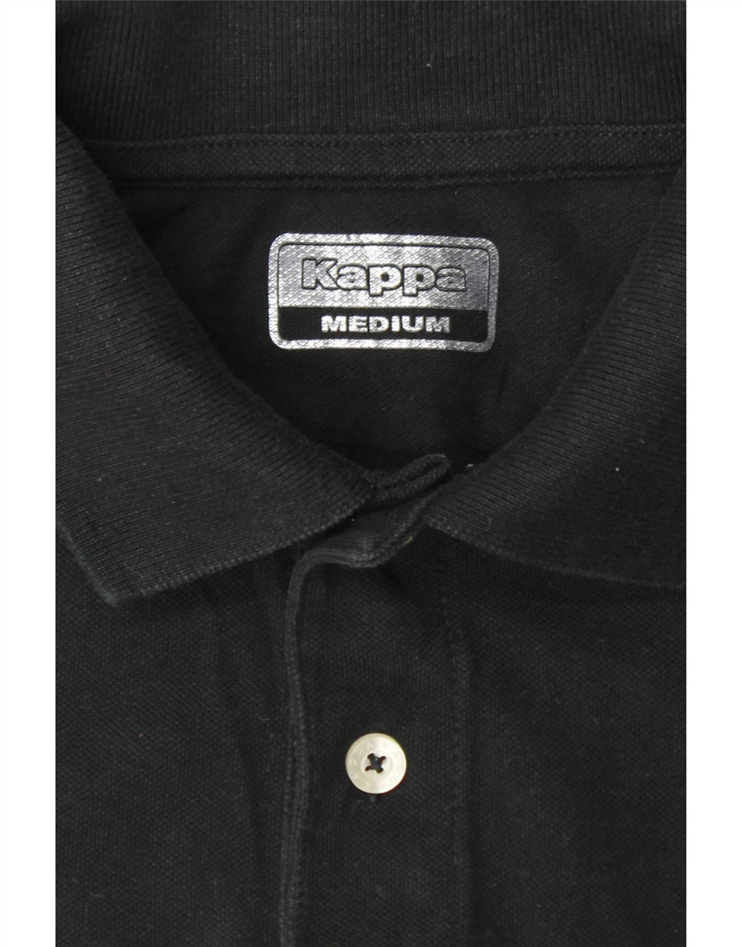 KAPPA Mens Polo Shirt Medium Black Cotton Vintage Kappa and Second-Hand Kappa from Messina Hembry 