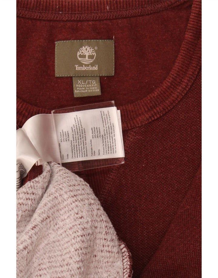 TIMBERLAND Mens Regular Fit Sweatshirt Jumper XL Red Cotton