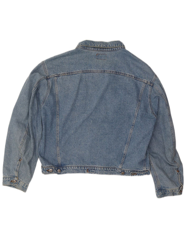 Vintage Womens Denim Jacket UK 20 2XL Blue Cotton