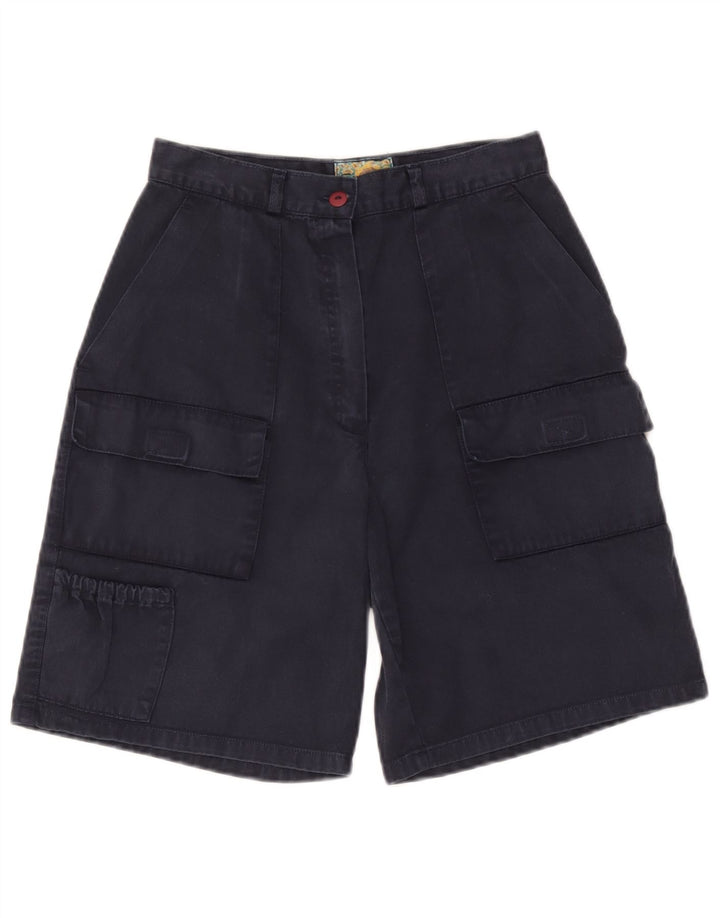 Vintage Womens Bermuda Cargo Shorts IT 44 Medium W28 Navy Blue Cotton