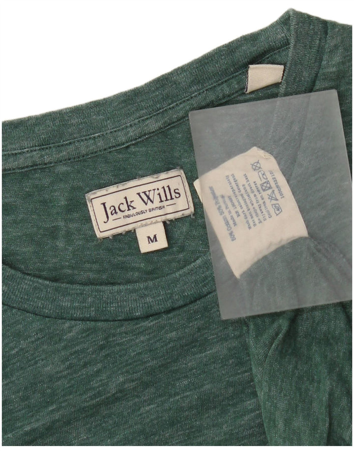 Jack Wills Mens T-Shirt Top Medium Green Flecked Cotton
