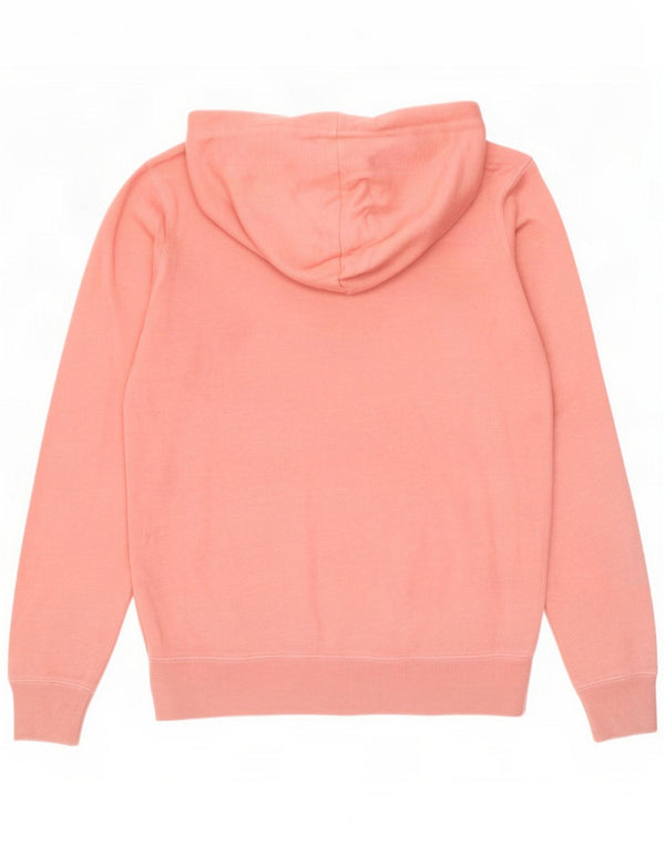Jack Wills Womens Graphic Relaxed Fit Hoodie Jumper UK 8 Small Pink Cotton