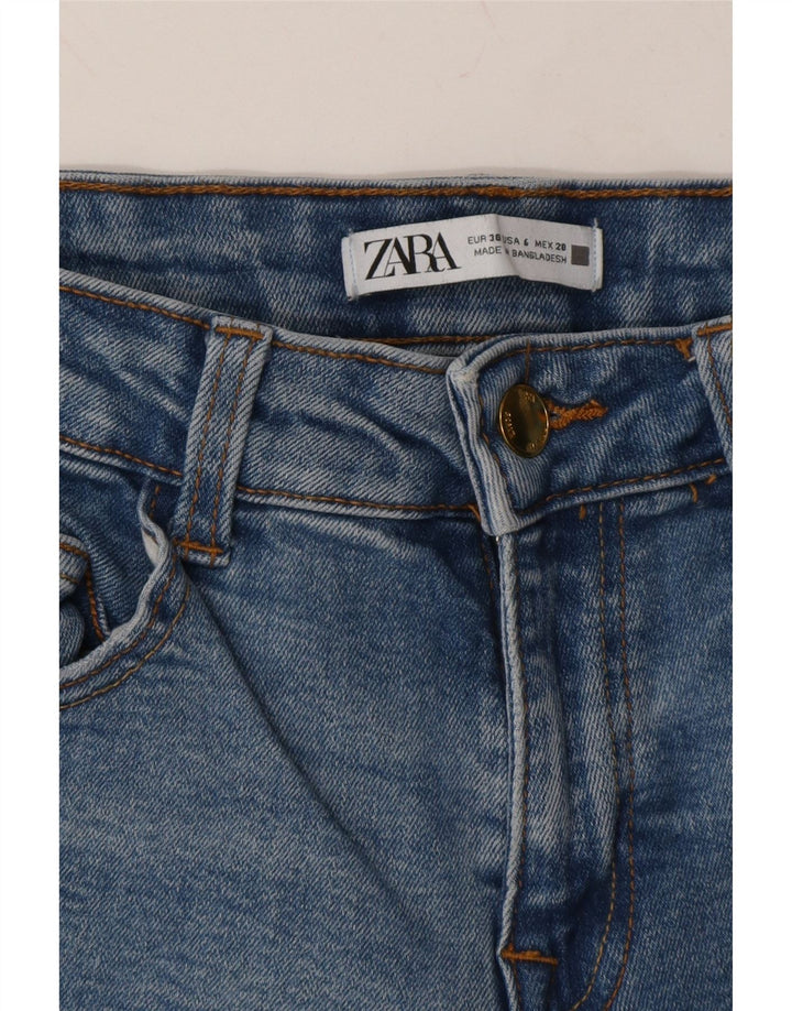 ZARA Womens Cropped Jeans EU 38 Small W28 L25 Blue Vintage Zara and Second-Hand Zara from Messina Hembry 