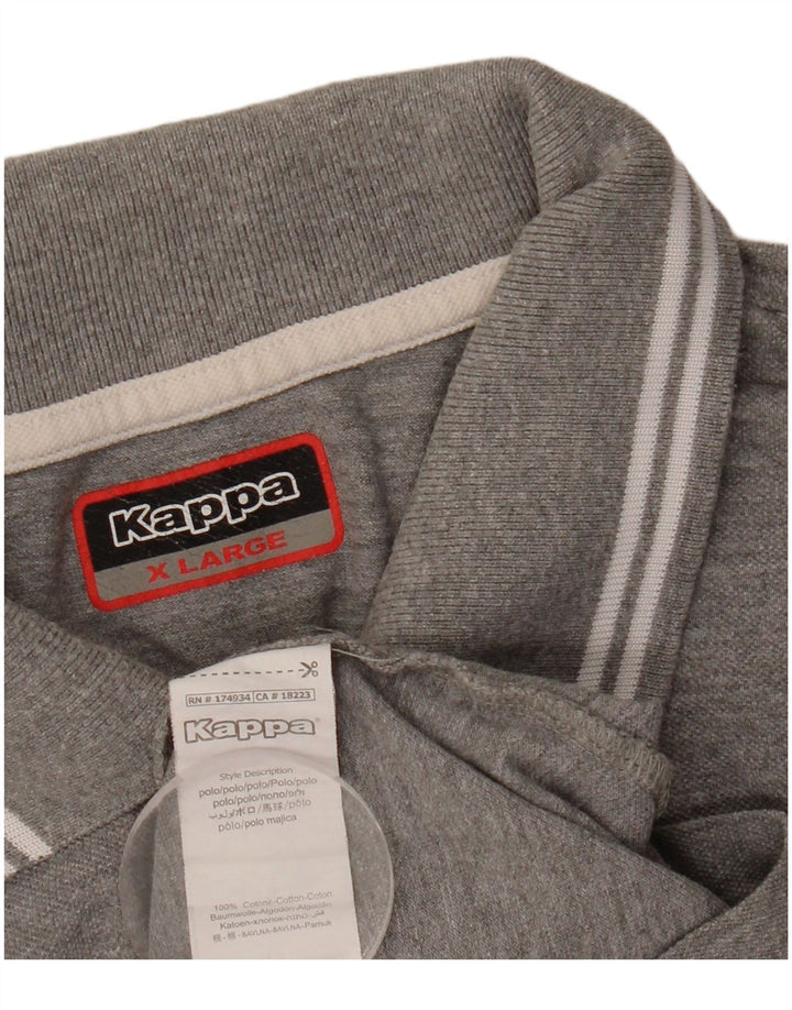 Kappa Mens Polo Shirt XL Grey Cotton
