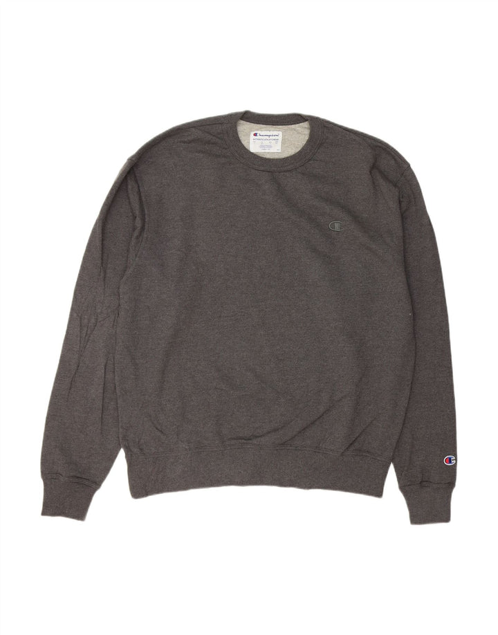 CHAMPION Mens Sweatshirt Jumper Large Grey Cotton