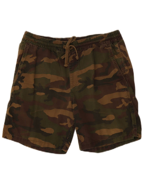VANS Mens Chino Shorts Medium W30  Khaki Camouflage Cotton