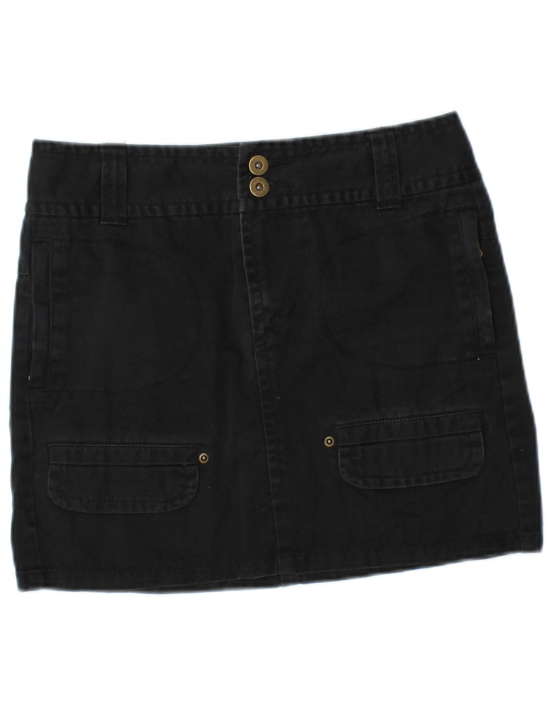 BENETTON Womens Mini Denim Skirt W28 Medium Black