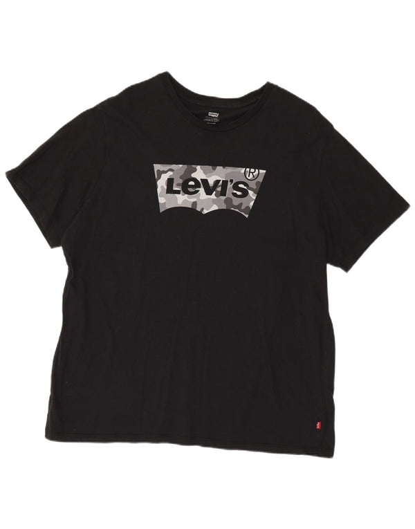 LEVI'S Mens Graphic T-Shirt Top XL Black Cotton