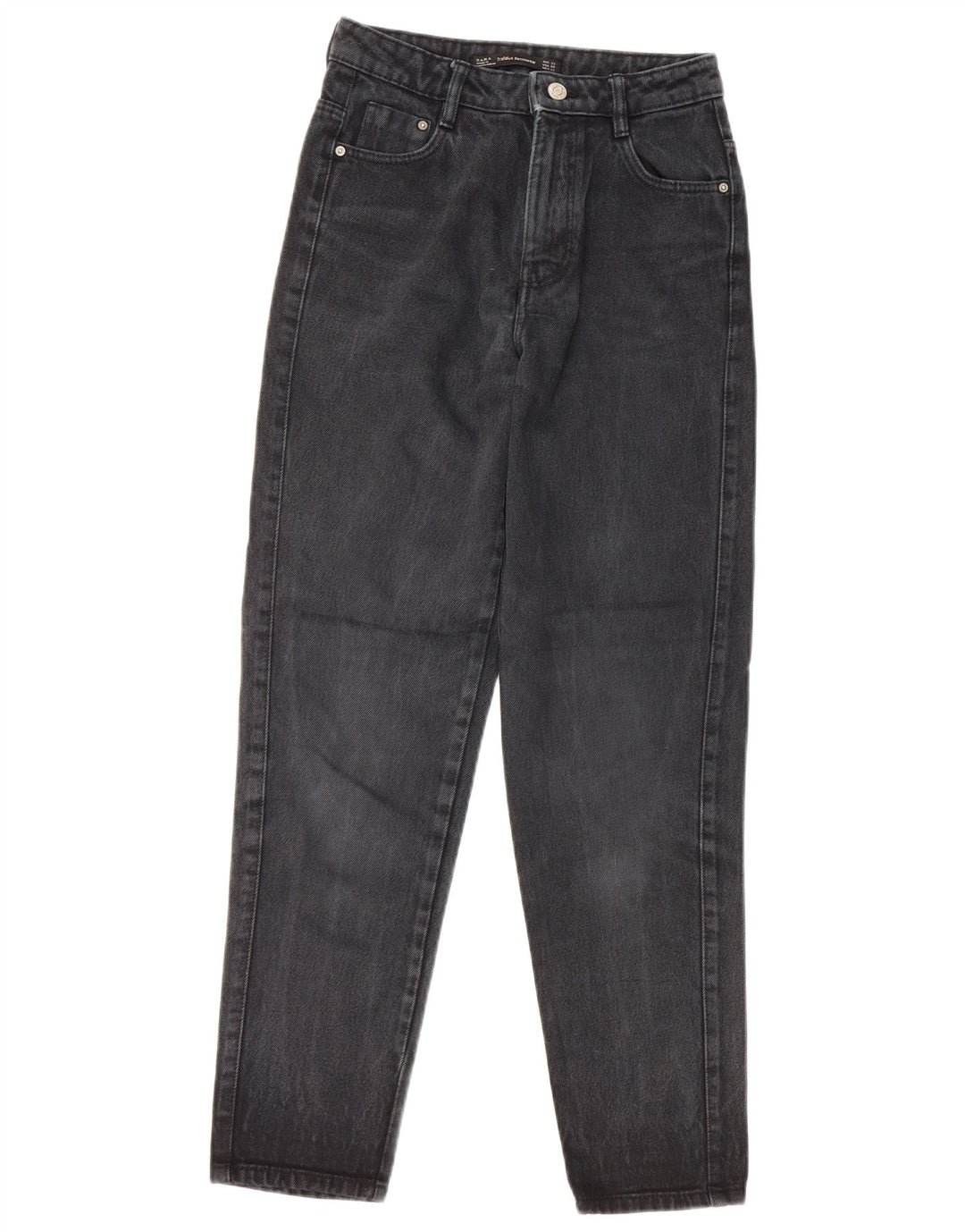 ZARA Womens High Waist Jeans EU 32 2XS W22 L26 Black