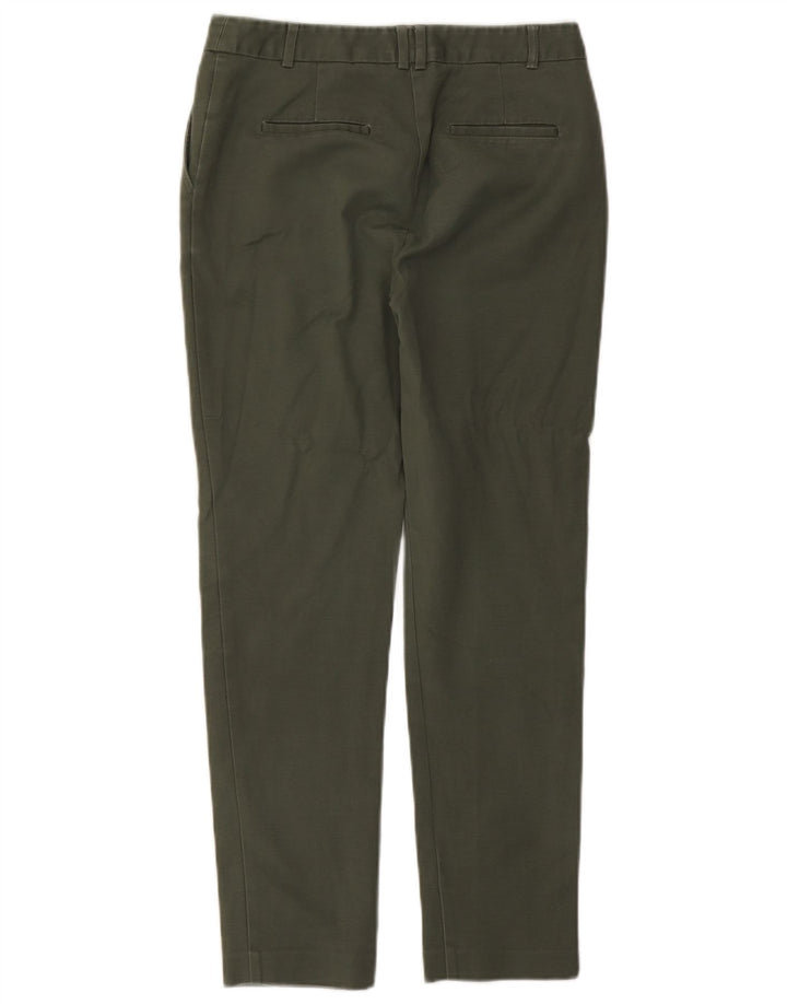 OASIS Womens Slim Chino Trousers UK 8 Small  W26 L27 Green Cotton