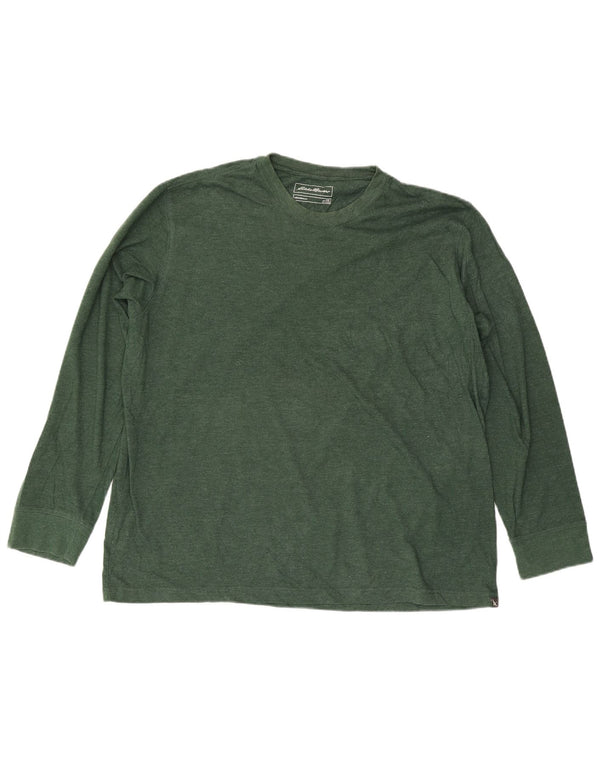 EDDIE BAUER Mens Legendwash Top Long Sleeve 2XL Green Cotton