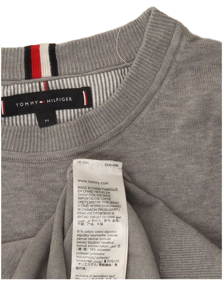 TOMMY HILFIGER Mens Sweatshirt Jumper Medium Grey Cotton