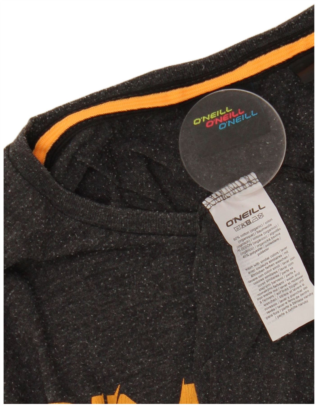 O'NEILL Mens Graphic T-Shirt Top Medium Grey Cotton