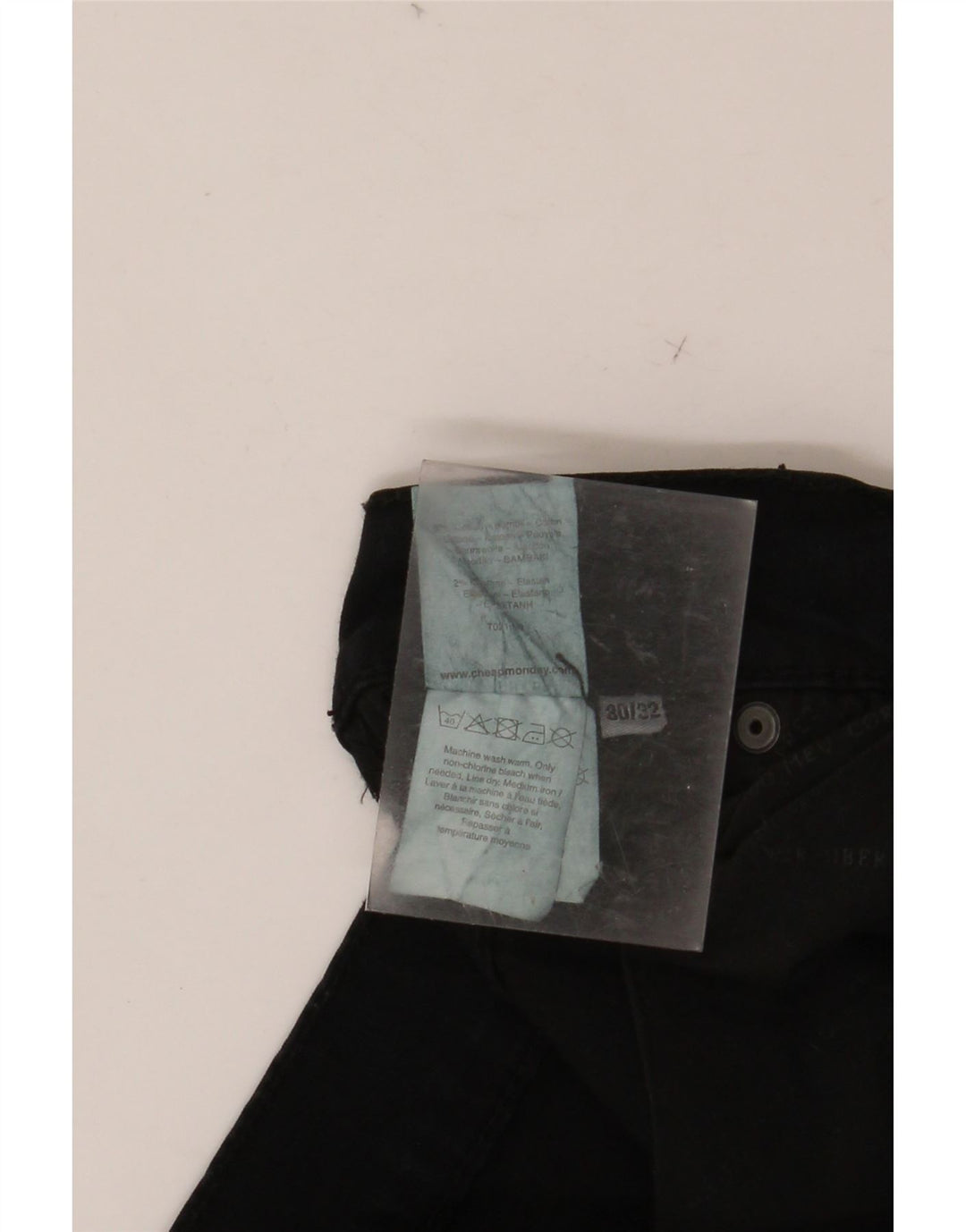 CHEAP MONDAY Mens Slim Jeans W30 L32  Black Cotton