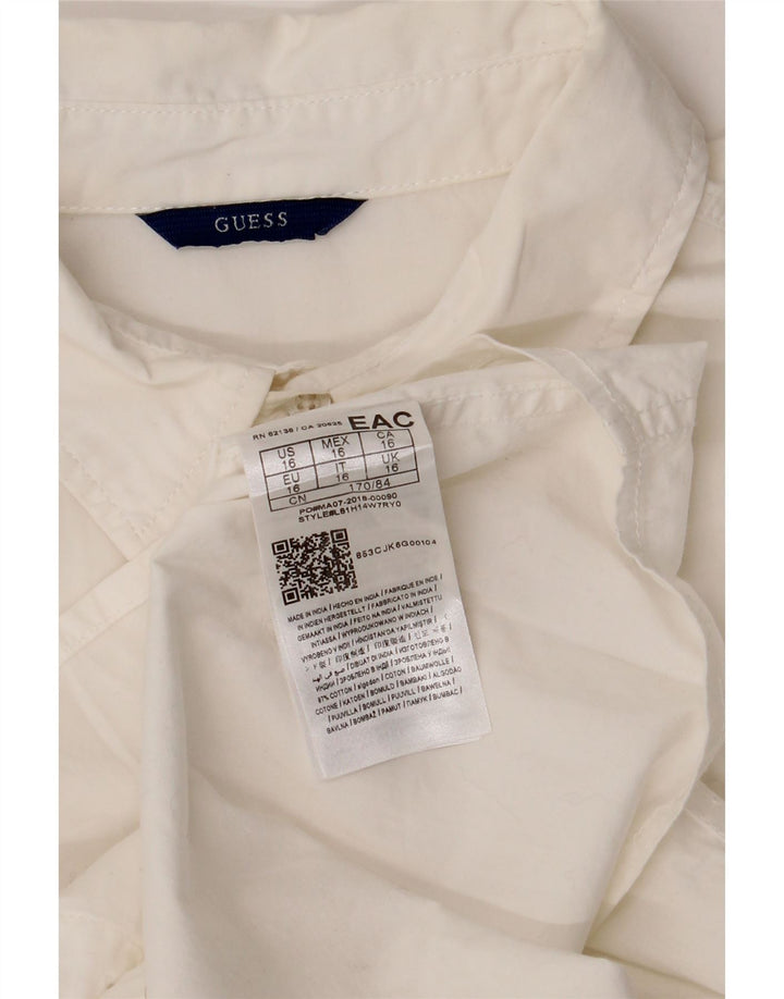 Guess Boys Shirt 15-16 Years White Cotton