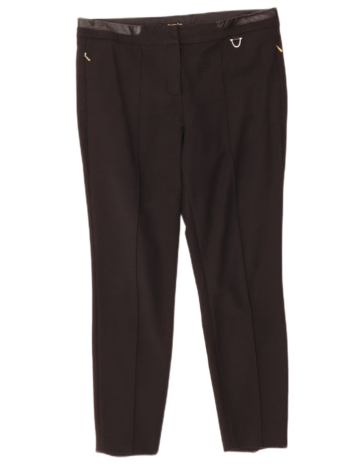 MASSIMO DUTTI Womens Slim Cropped Trousers EU 40 Medium W30 L26 Black