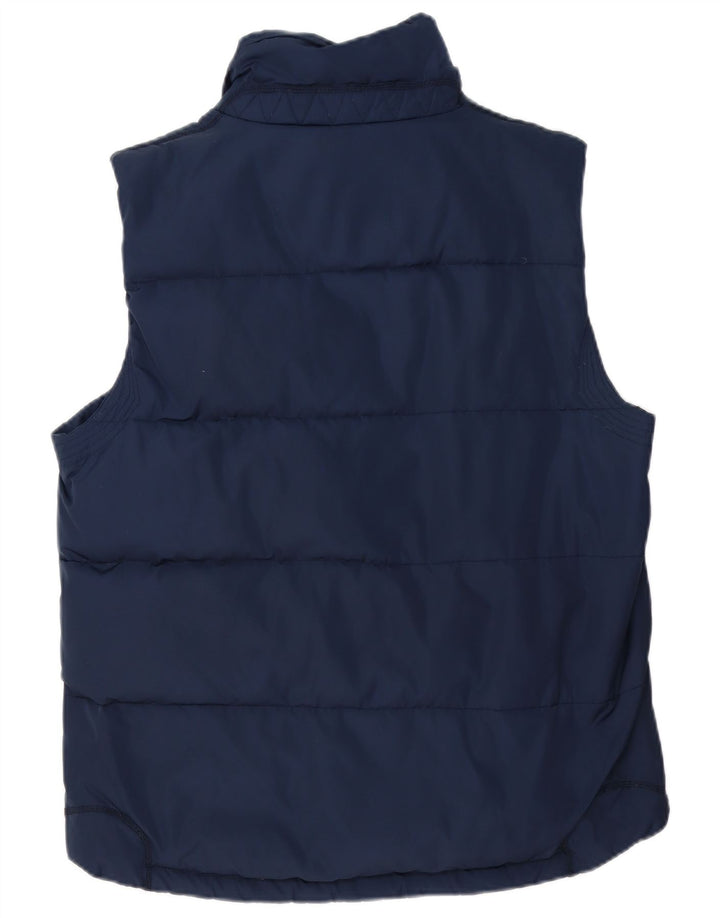 CREW CLOTHING Mens Padded Gilet UK 38 Medium Navy Blue Polyester