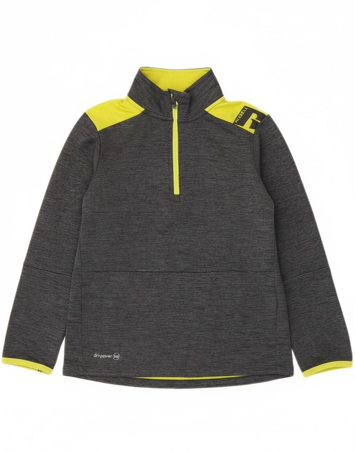 Russell Athletic Boys Pullover Tracksuit Top 7-8 Years Medium Grey