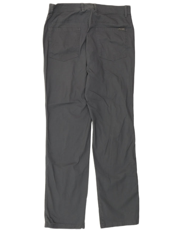 Columbia Mens Straight Casual Trousers W32 L34 Grey Cotton