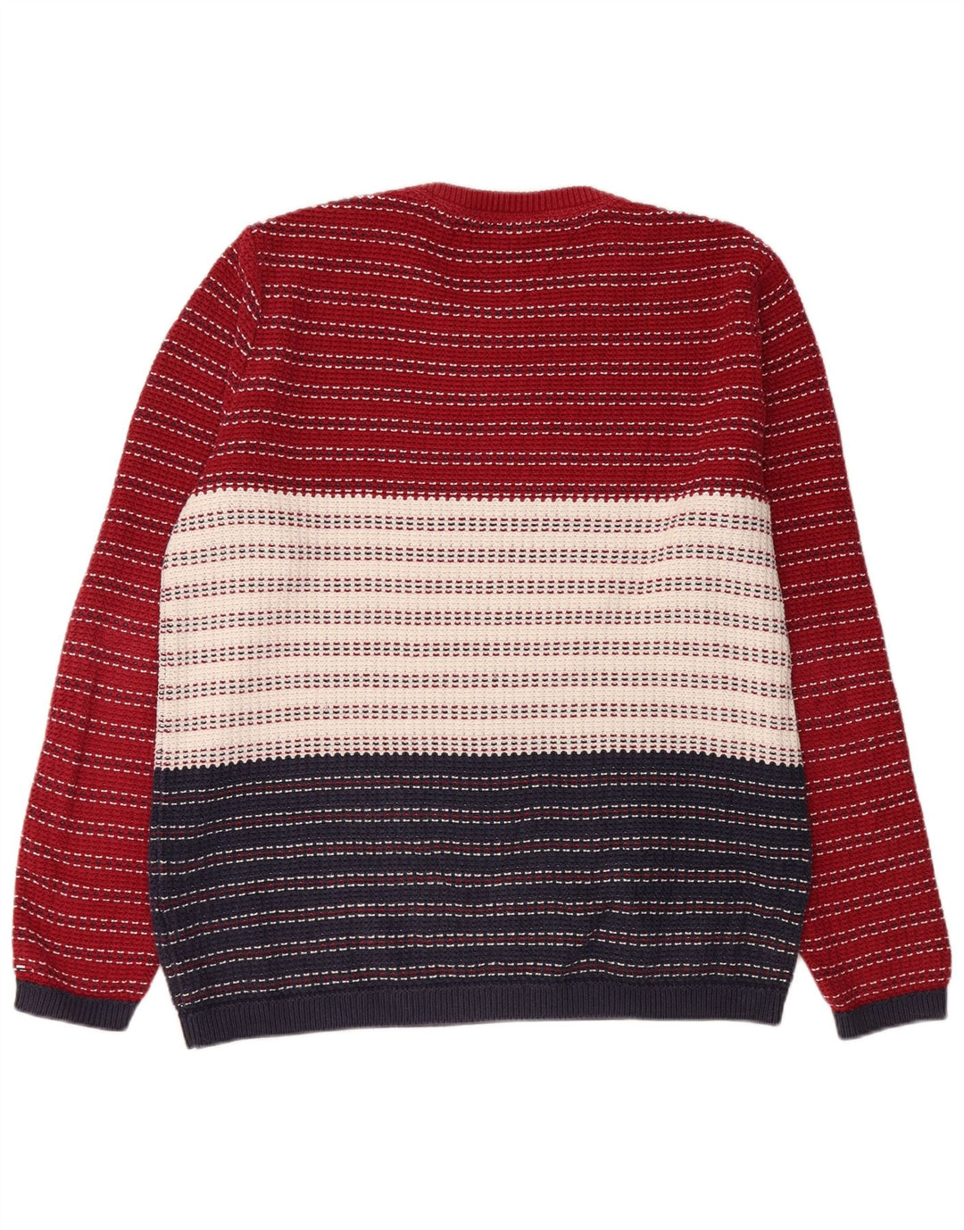 Tommy Hilfiger Mens Crew Neck Jumper Sweater Large Multicoloured Striped