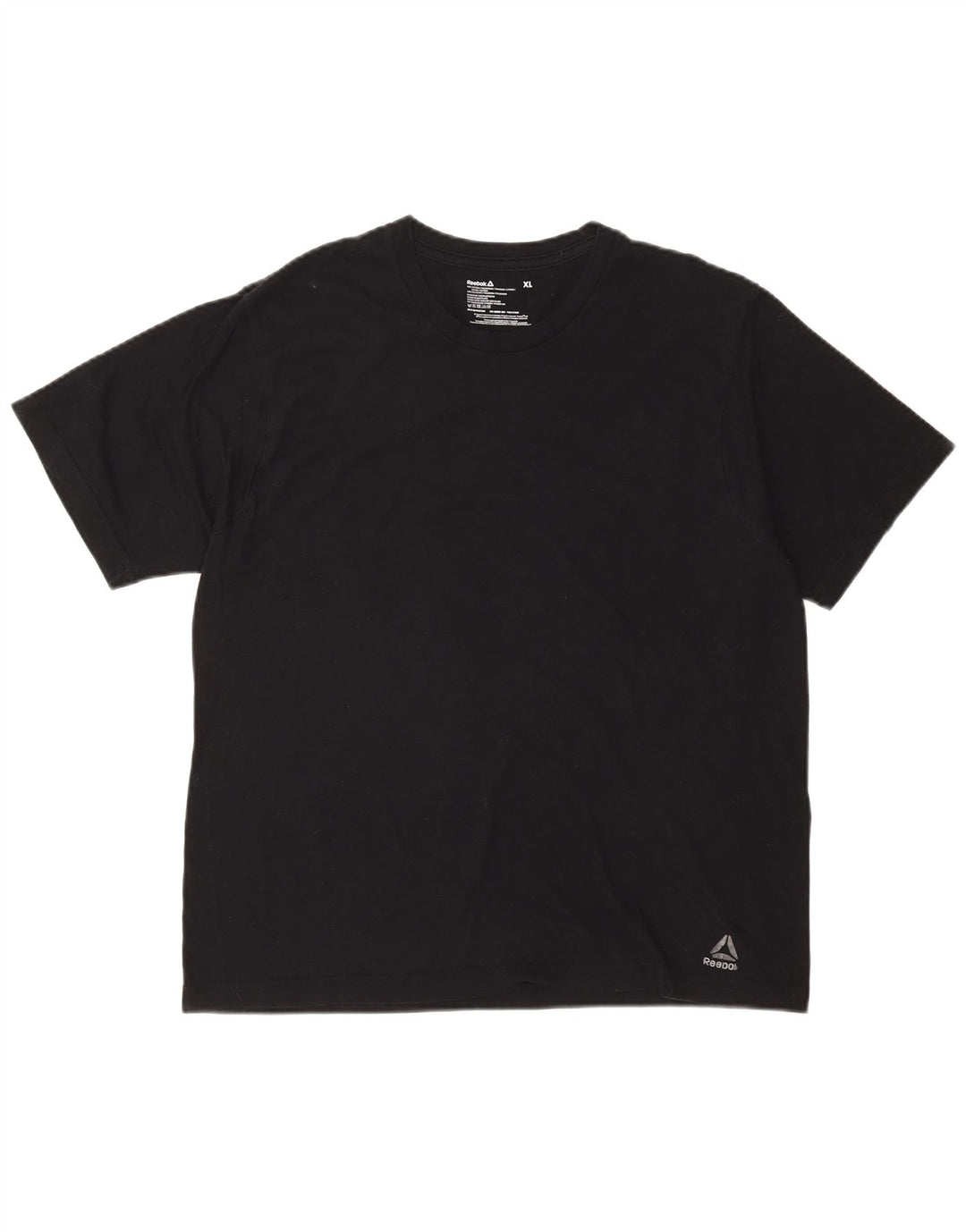 REEBOK Mens T-Shirt Top XL Black Cotton