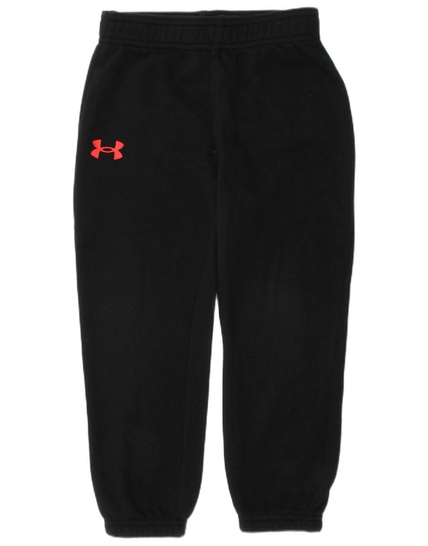 UNDER ARMOUR Boys Tracksuit Trousers Joggers 3-4 Years  Black Cotton
