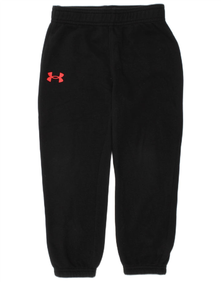 UNDER ARMOUR Boys Tracksuit Trousers Joggers 3-4 Years  Black Cotton
