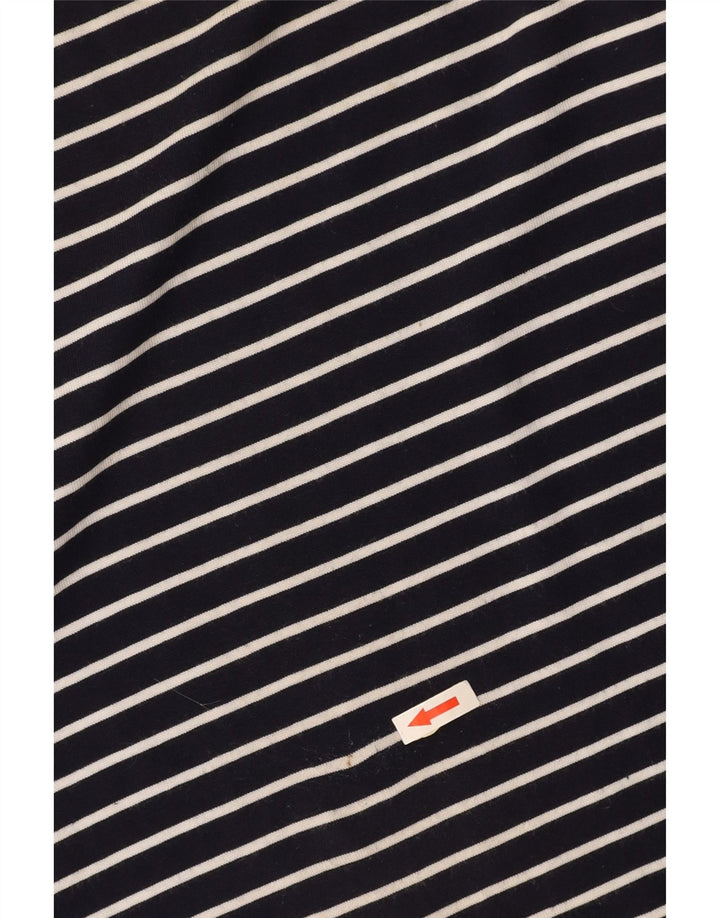 BARBOUR Womens Sleeveless T-Shirt Dress UK 12 Medium Navy Blue Striped