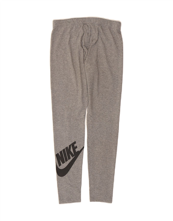 NIKE Womens Graphic Leggings UK 12 Medium Grey Cotton Vintage Nike and Second-Hand Nike from Messina Hembry 