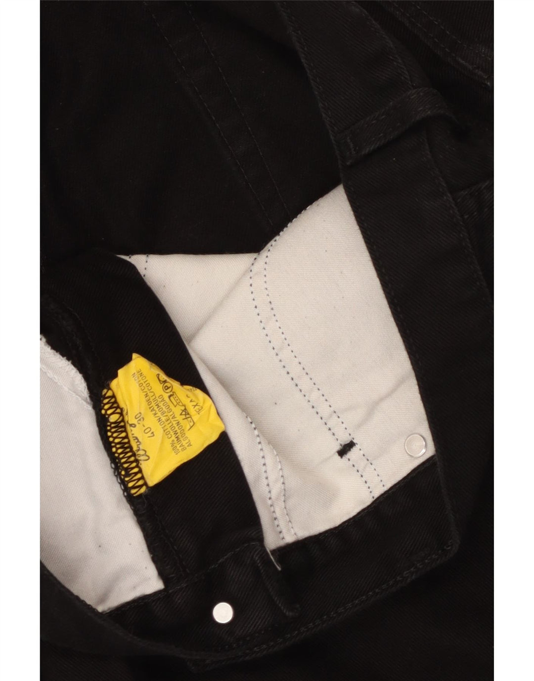 WRANGLER Mens Texas Straight Jeans W40 L30 Black Cotton