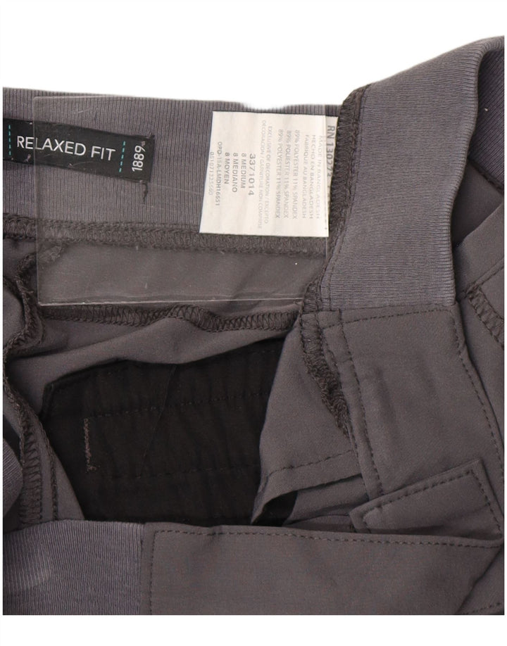 LEE Womens Relaxed Fit Capri Trousers US 8 Medium W30 L20 Grey Polyester