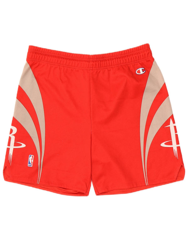 Champion Mens Graphic Sport Shorts Large Red Colourblock Polyester