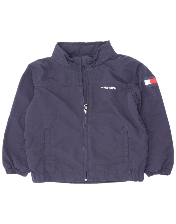 Tommy Hilfiger Boys Graphic Bomber Jacket 3-4 Years Navy Blue Polyester
