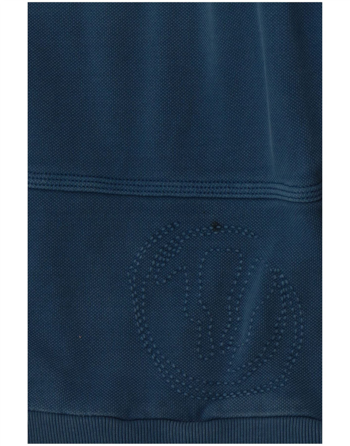 FAT FACE Mens Zip Neck Sweatshirt Jumper Medium Blue Cotton