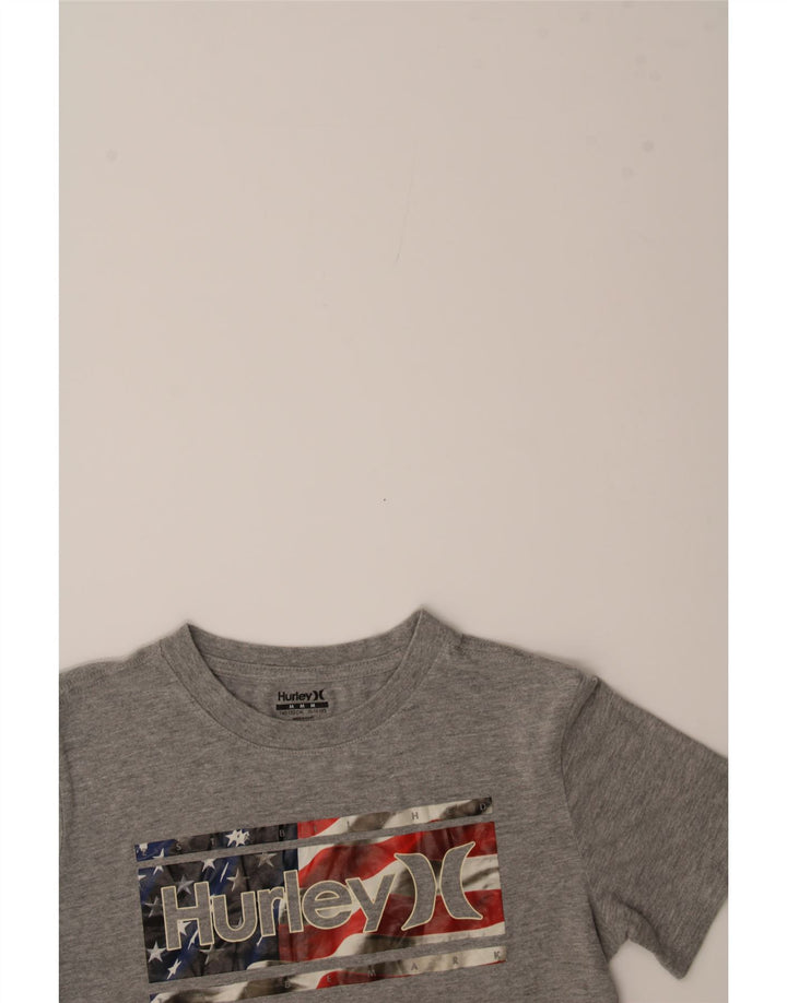 HURLEY Boys Graphic T-Shirt Top 10-11 Years Medium Grey Vintage Hurley and Second-Hand Hurley from Messina Hembry 
